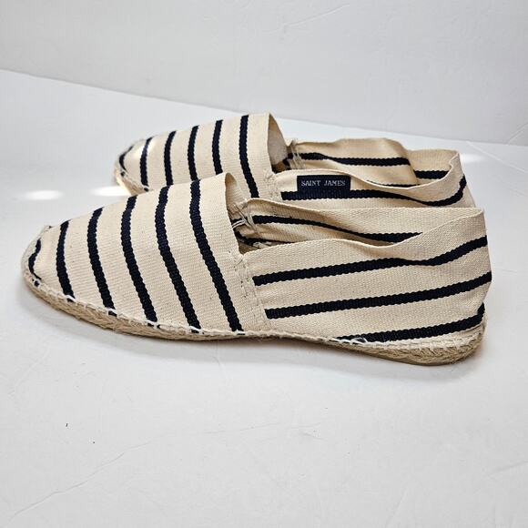 Saint James Striped Espadrille Slip On Shoe Nautical Women's 10 FR 42 Summer - Picture 4 of 10